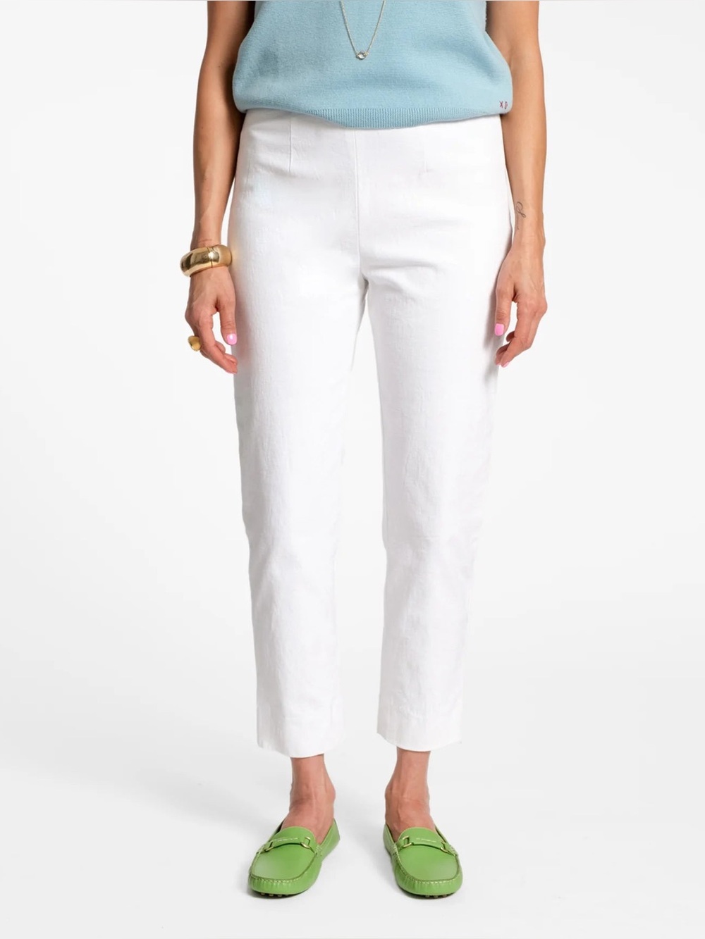 NWT Frances Valentine Lucy White Cigarette Pants Tailored Ankle Trousers Sz 16
